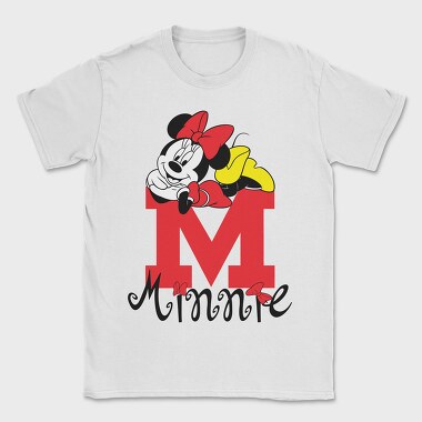 Minnie M Monogram, Tricou Barbati (Unisex)