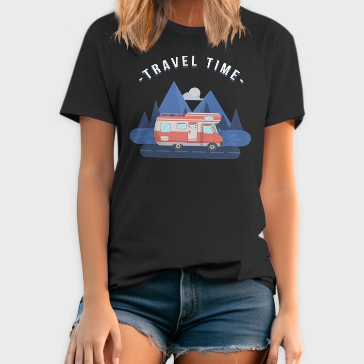 Travel Time Camper, Tricou Barbati (Unisex)