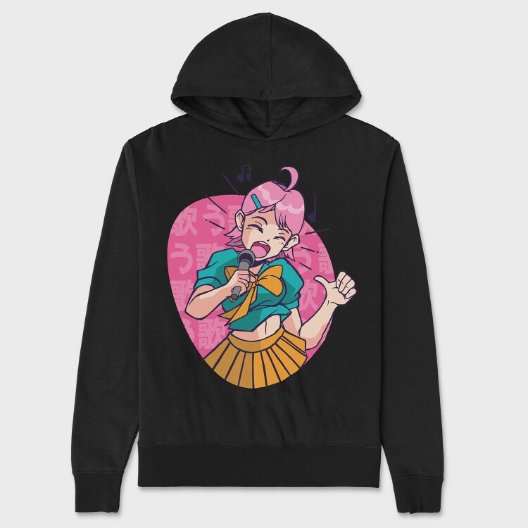 Singing Girl Karaoke, Hanorac Oversize Barbati (Unisex)