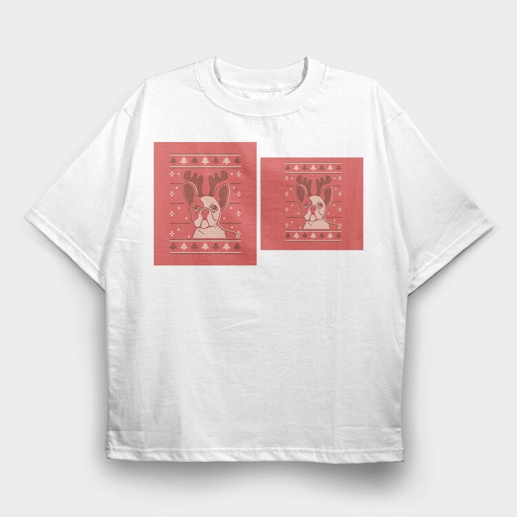 Christmas Dog, Tricou Oversize Barbati (Unisex)