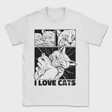 Cat Bite Comic, Tricou Barbati (Unisex)