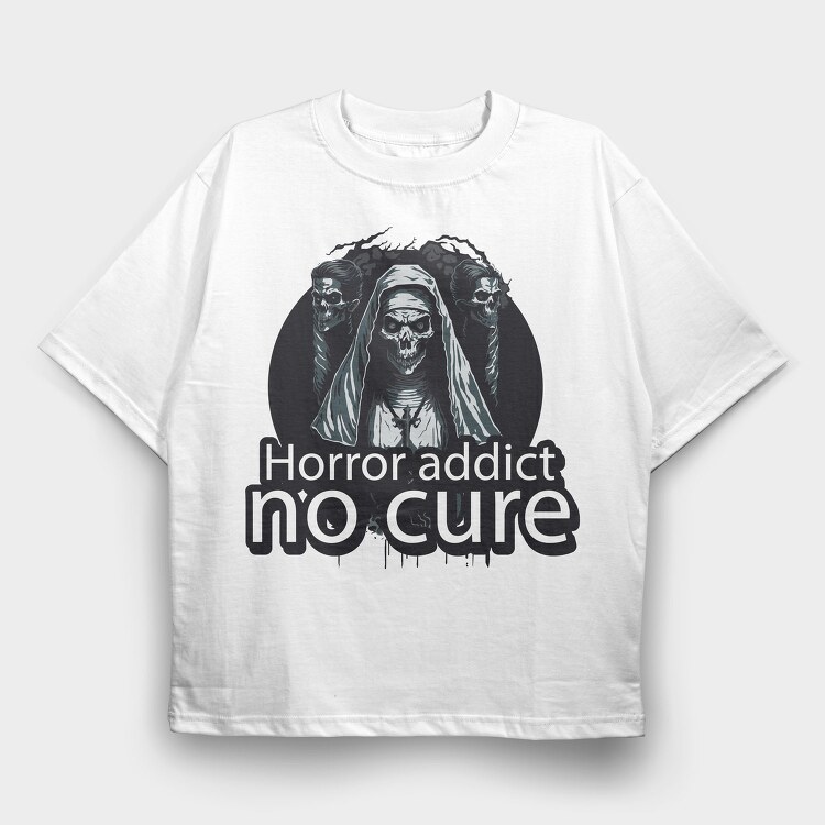 Undead Horror Addict, Tricou Oversize Barbati (Unisex)