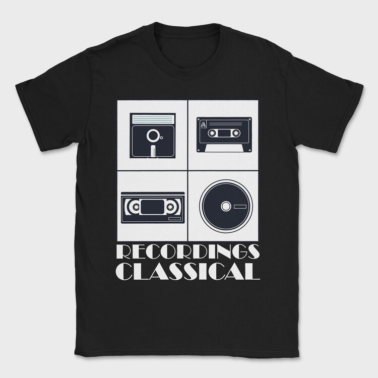 Vintage Audio Cassette Classical, Tricou Barbati (Unisex)