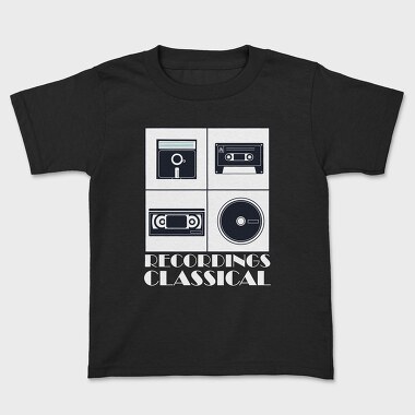 Vintage Audio Cassette Classical, Tricou Copii