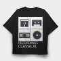 Vintage Audio Cassette Classical, Tricou Oversize Barbati (Unisex)