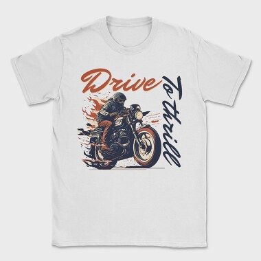 MotorcycleArt RetroStyle, Tricou Barbati (Unisex)