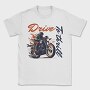 MotorcycleArt RetroStyle, Tricou Barbati (Unisex)