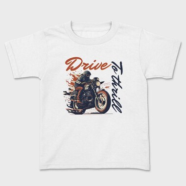 MotorcycleArt RetroStyle, Tricou Copii