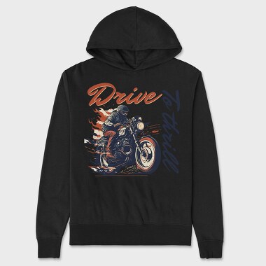 MotorcycleArt RetroStyle, Hanorac Oversize Barbati (Unisex)