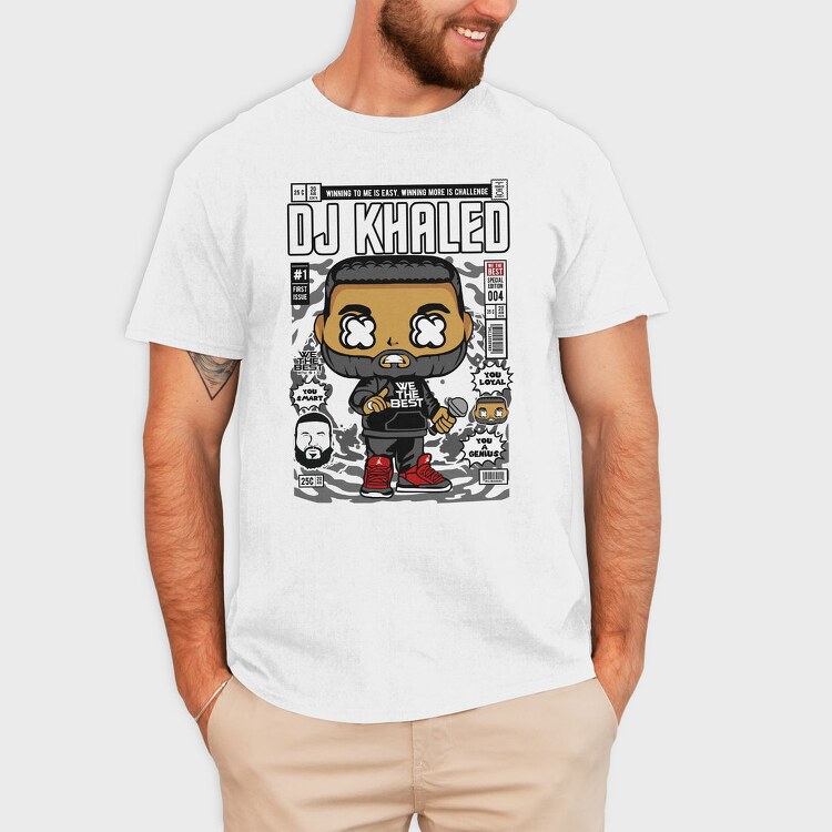 Dj Khaled Pop Art, Tricou Barbati (Unisex)