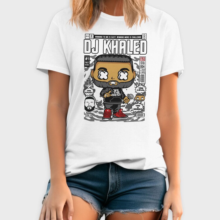 Dj Khaled Pop Art, Tricou Barbati (Unisex)