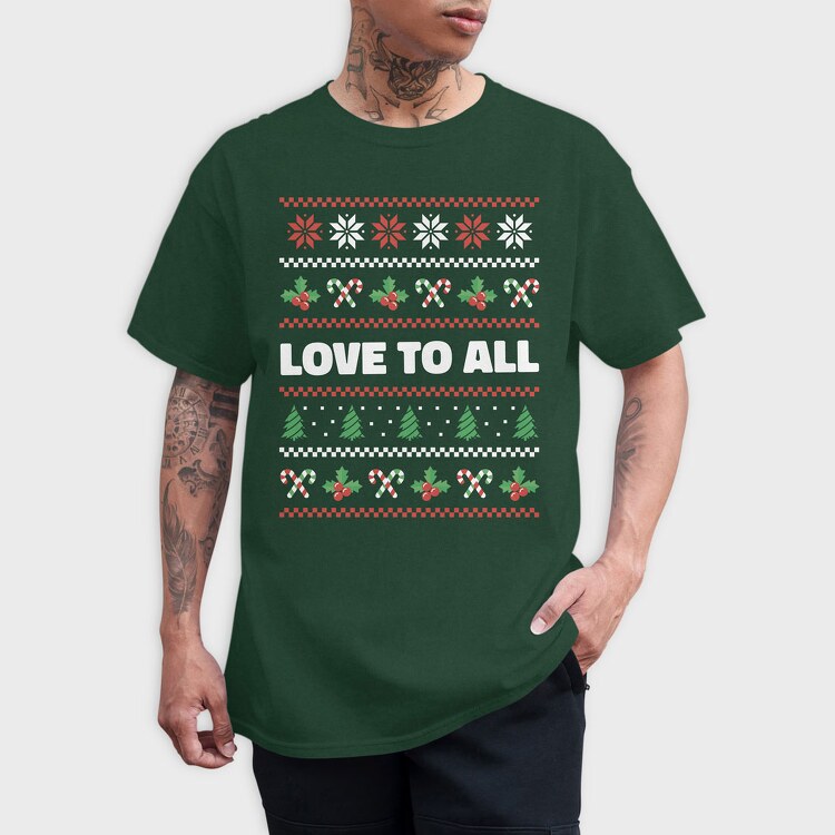 Love to All Ugly Sweater, Tricou Barbati (Unisex)