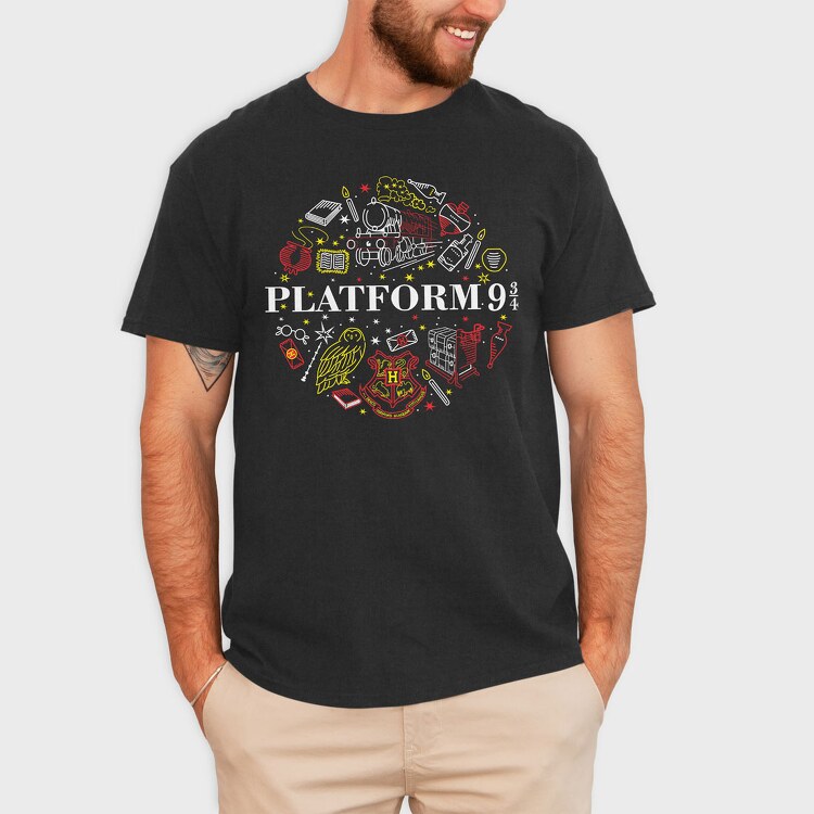 Platform 9 Harry Potter, Tricou Barbati (Unisex)