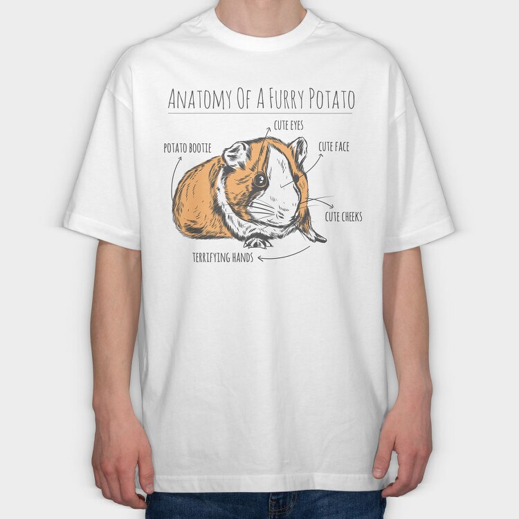 Guinea Pig Anatomy, Tricou Oversize Barbati (Unisex)