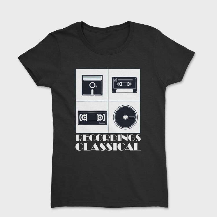 Vintage Audio Cassette Classical, Tricou Femei