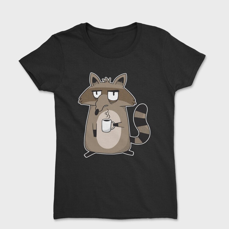 Grumpy Raccoon Coffee, Tricou Femei