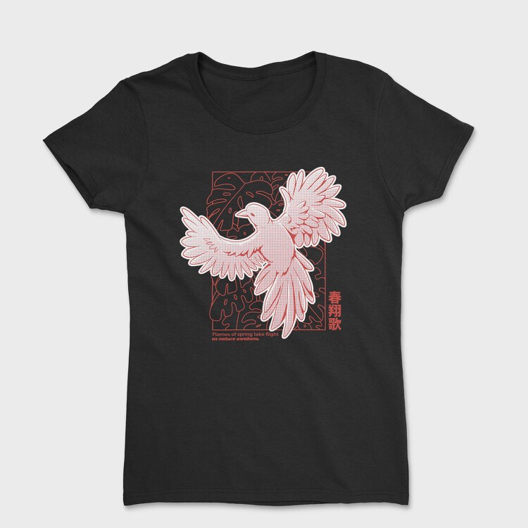 Halftone Spring Bird, Tricou Femei