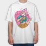 Singing Girl Karaoke, Tricou Oversize Barbati (Unisex)