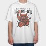 Guitar Playing Raccoon, Tricou Oversize Barbati (Unisex)