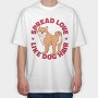 Spread Love Dog Parent Pet, Tricou Oversize Barbati (Unisex)
