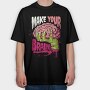 Zombie Brain Grab, Tricou Oversize Barbati (Unisex)