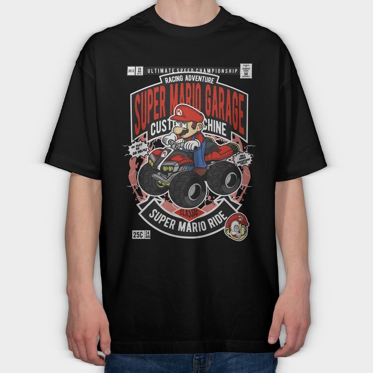 Mario Monster Race, Tricou Oversize Barbati (Unisex)