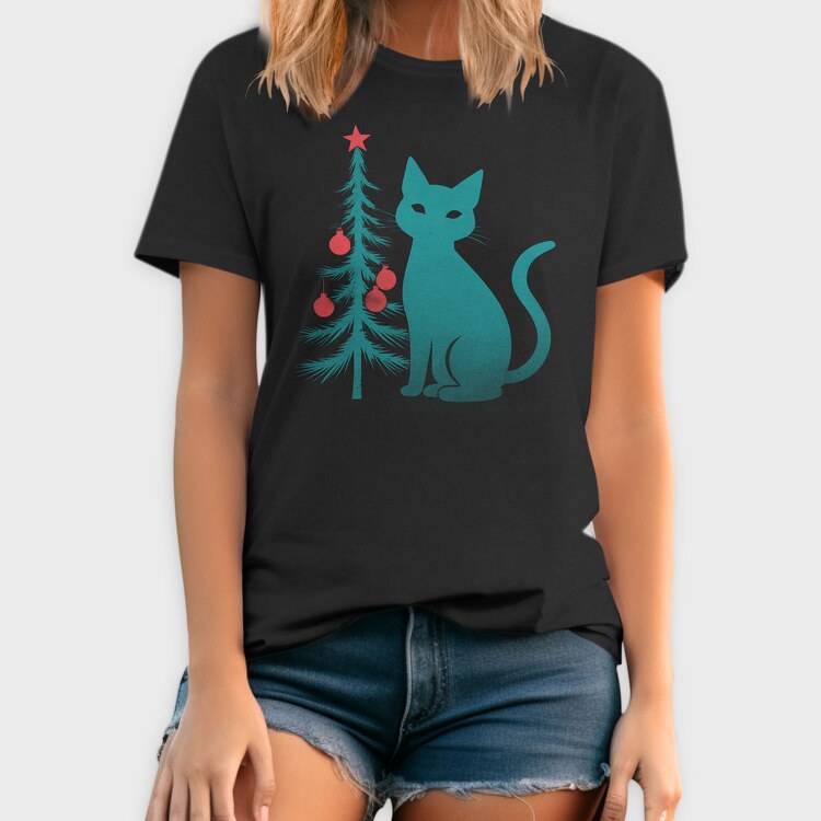 Christmas Cat Flat, Tricou Barbati (Unisex)
