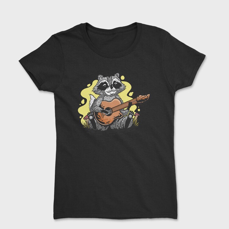Guitarist Raccoon Racoon, Tricou Femei