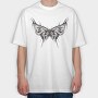 Grunge Butterfly Abstract Trash, Tricou Oversize Barbati (Unisex)