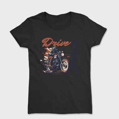 MotorcycleArt RetroStyle, Tricou Femei