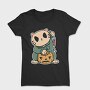 Halloween Cat Lucky, Tricou Femei