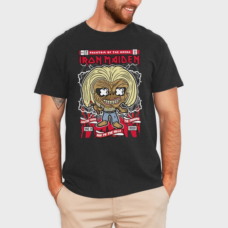 Iron Maiden Comic Tee, Tricou Barbati (Unisex)
