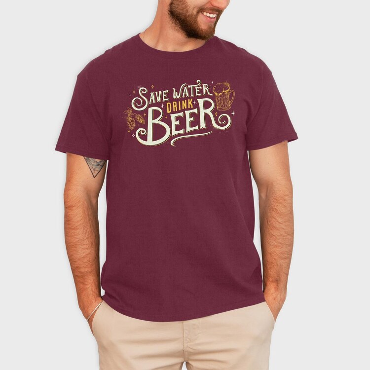 Save Water Drink Beer, Tricou Barbati (Unisex)