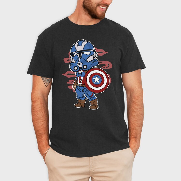 Captain America Stormtrooper, Tricou Barbati (Unisex)