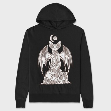 Evil Sphynx Cat, Hanorac Oversize Barbati (Unisex)