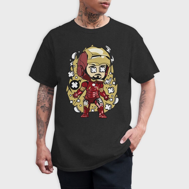 Iron Man Chibi, Tricou Barbati (Unisex)