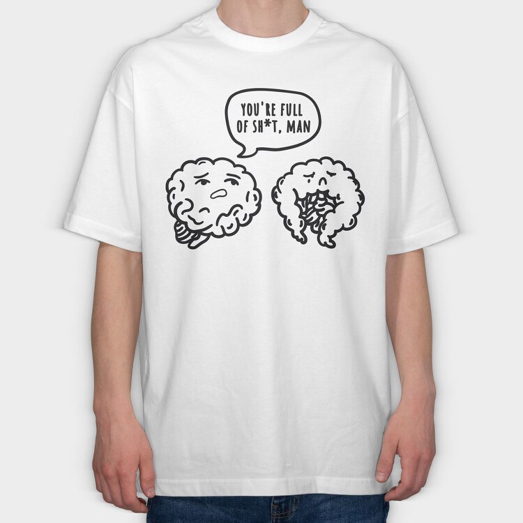 Gut Feeling Full Of Nc, Tricou Oversize Barbati (Unisex)