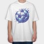 Grunge Soccer Ball Football, Tricou Oversize Barbati (Unisex)