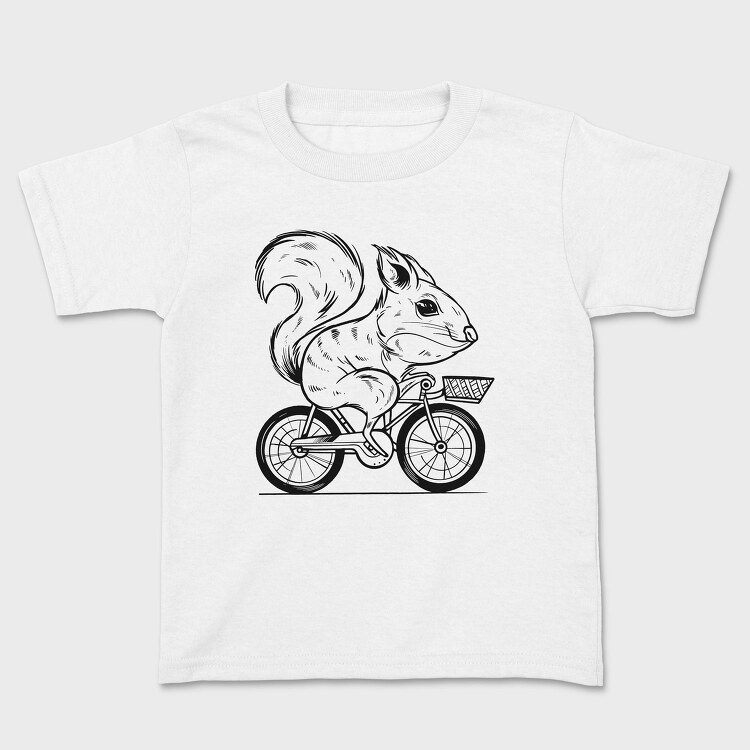 Squirrel On A Bike, Tricou Copii