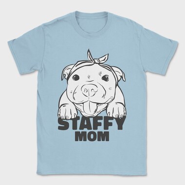 Staffordshire Bull Terrier Cute Staffy Mom, Tricou Barbati (Unisex)