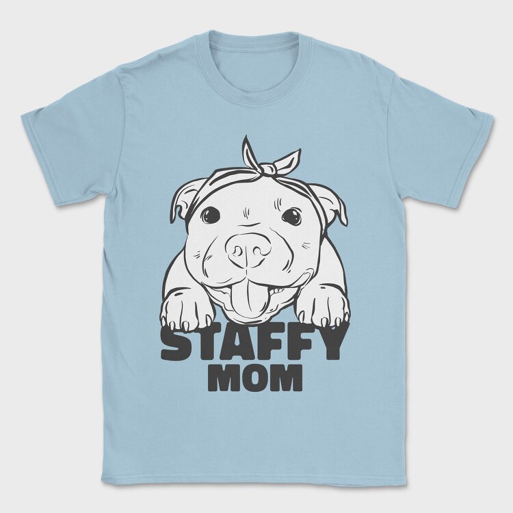 Staffordshire Bull Terrier Cute Staffy Mom, Tricou Barbati (Unisex)