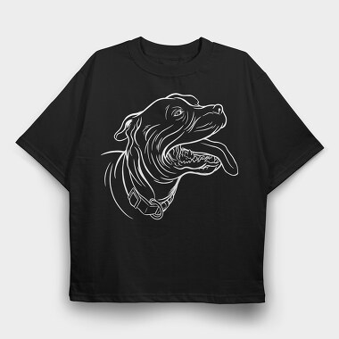 Staffordshire Bull Terrier Dog, Tricou Oversize Barbati (Unisex)