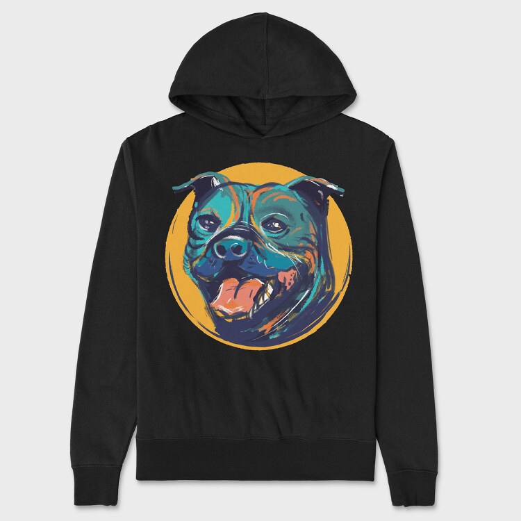 Staffordshire Bull Terrier, Hanorac Oversize Barbati (Unisex)