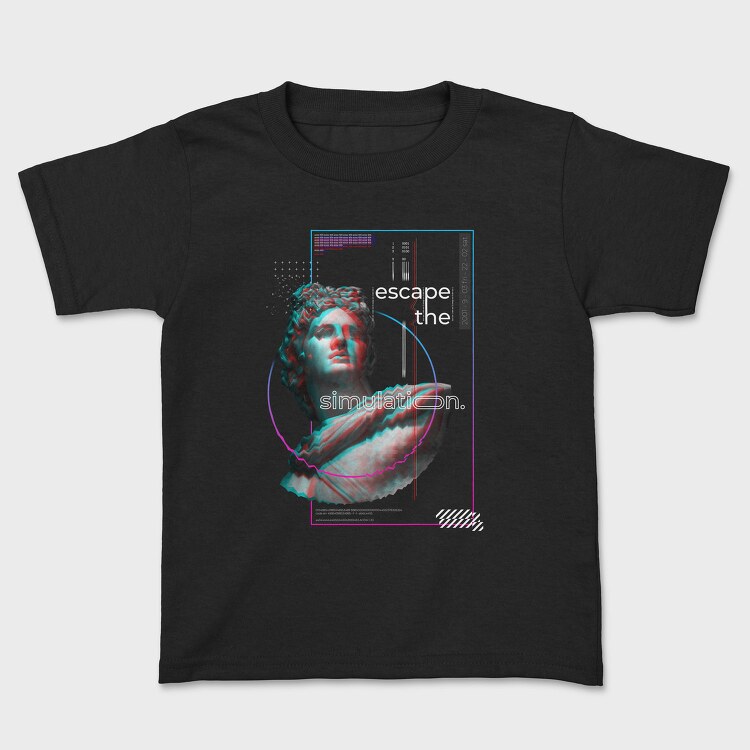 Statue Glitch Quote 1, Tricou Copii