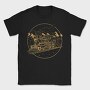 Steam Train Hand Drawn Locomotiv, Tricou Barbati (Unisex)