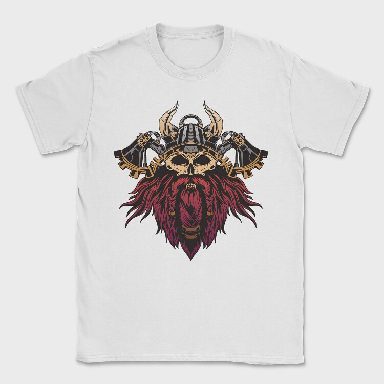 Steampunk Viking Skull, Tricou Barbati (Unisex)
