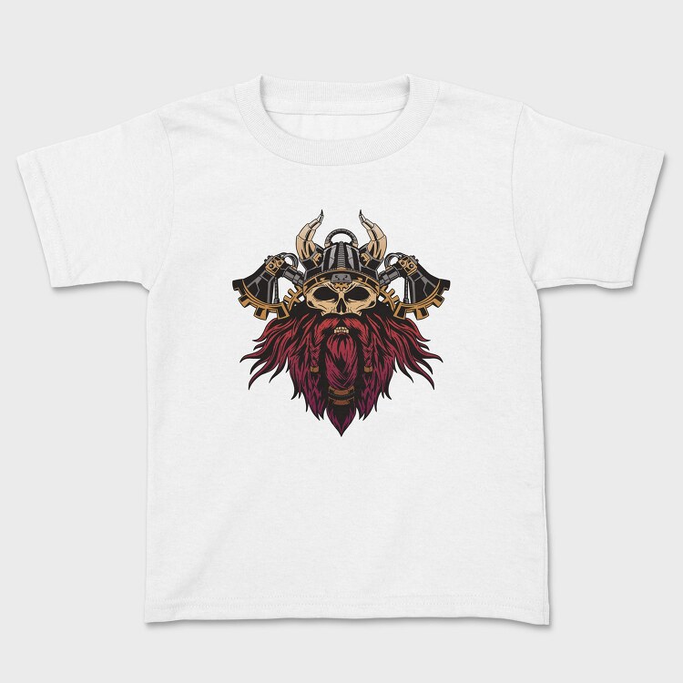 Steampunk Viking Skull, Tricou Copii