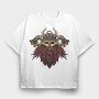 Steampunk Viking Skull, Tricou Oversize Barbati (Unisex)
