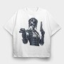 Steampunk Woman, Tricou Oversize Barbati (Unisex)