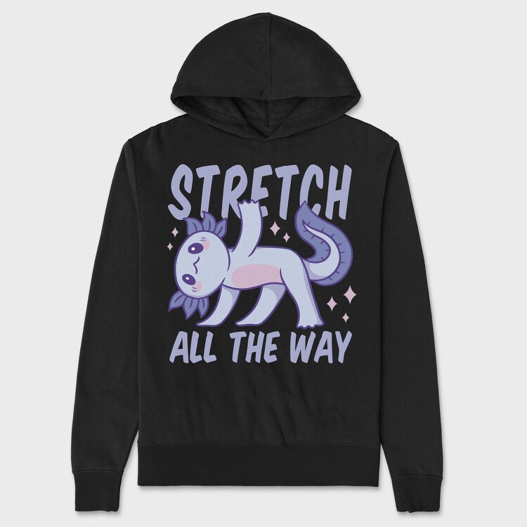 Stretching Fitness Axolotl Yoga 01, Hanorac Oversize Barbati (Unisex)